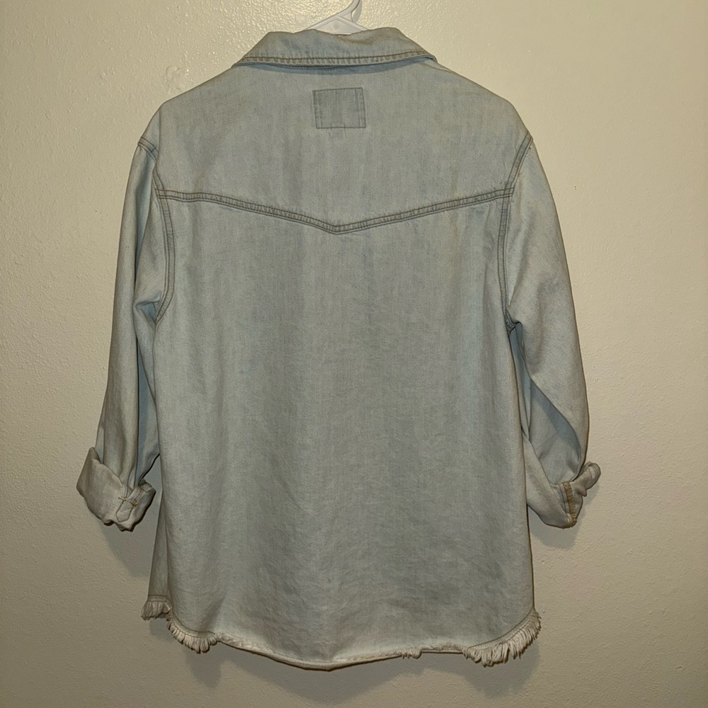 Thread & Supply Light Wash Denim Jacket View 3